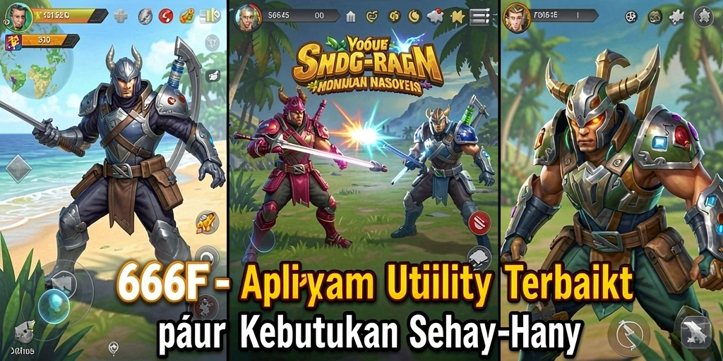 Tampilan utama aplikasi 666F dengan berbagai fitur utility.