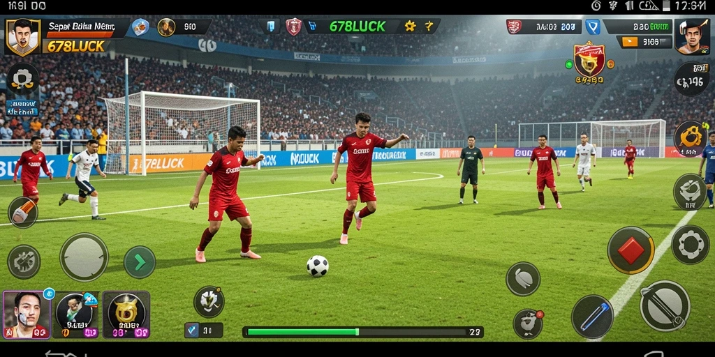 Gameplay mendebarkan dalam pertandingan sepak bola di 678LUCK.
