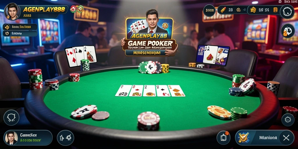 Tampilan gameplay AGENPLAY88 dengan permainan poker yang seru.