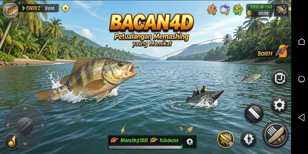 Gameplay seru dari BACAN4D dalam aksi memancing.