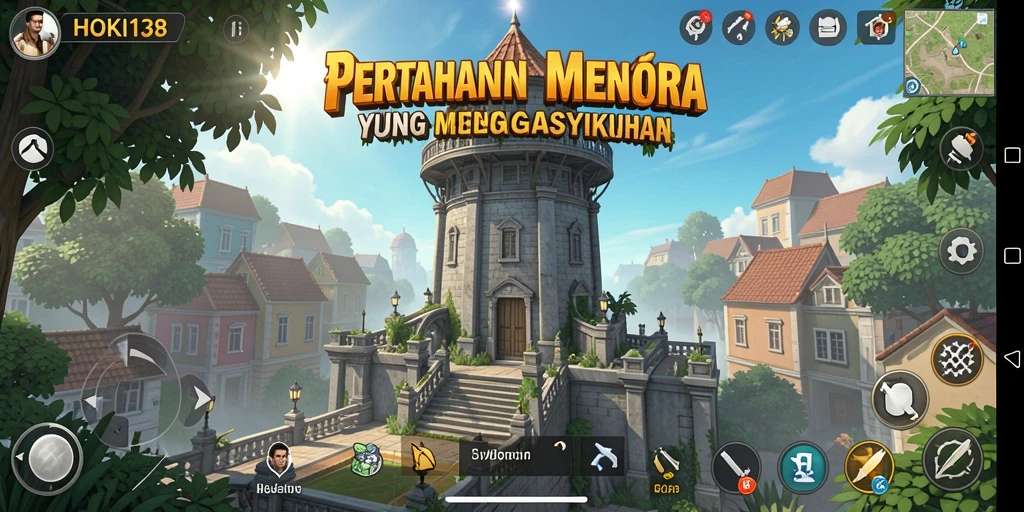 Tampilan gameplay HOKI138 yang menarik dan seru di genre Tower Defense.