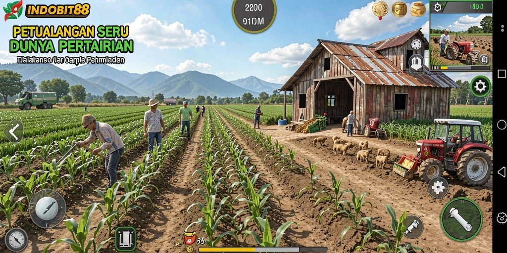 Gameplay menarik dalam dunia pertanian yang penuh warna.