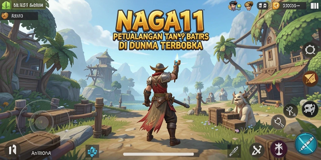 Screenshot menampilkan aksi seru di dunia terbuka NAGA11.