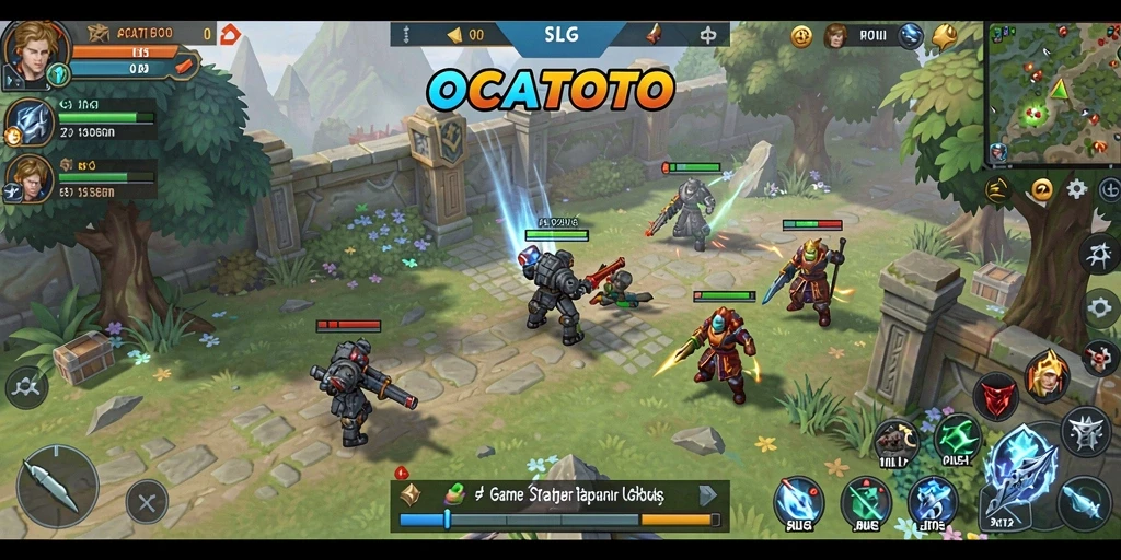 Tampilan gameplay yang intens dan strategis di OCATOTO.