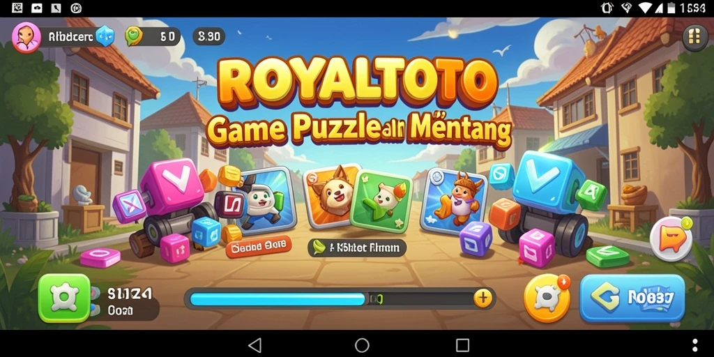 Screenshot gameplay ROYALTOTO menunjukkan tantangan puzzle yang menarik.