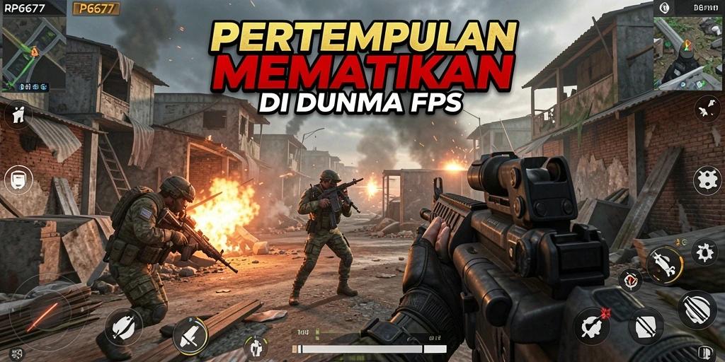 Screenshot menampilkan aksi seru gameplay RP6677 dengan pertempuran intens.