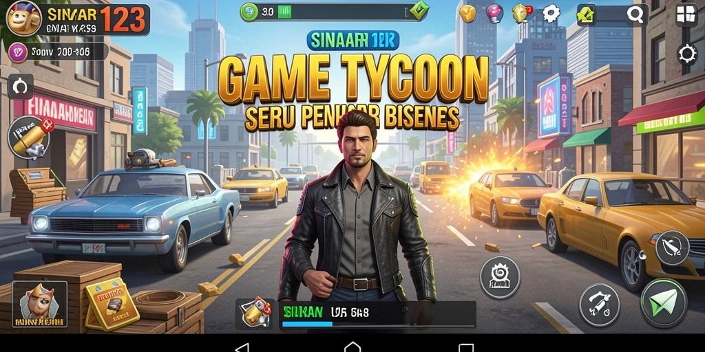 Tampilan gameplay SERU dari SINAR123 yang penuh strategi bisnis.