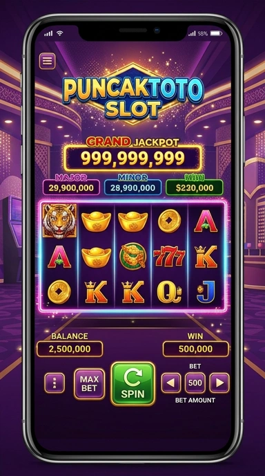 Screenshot kategori aplikasi di Puncaktoto yang menunjukkan variasi pilihan.